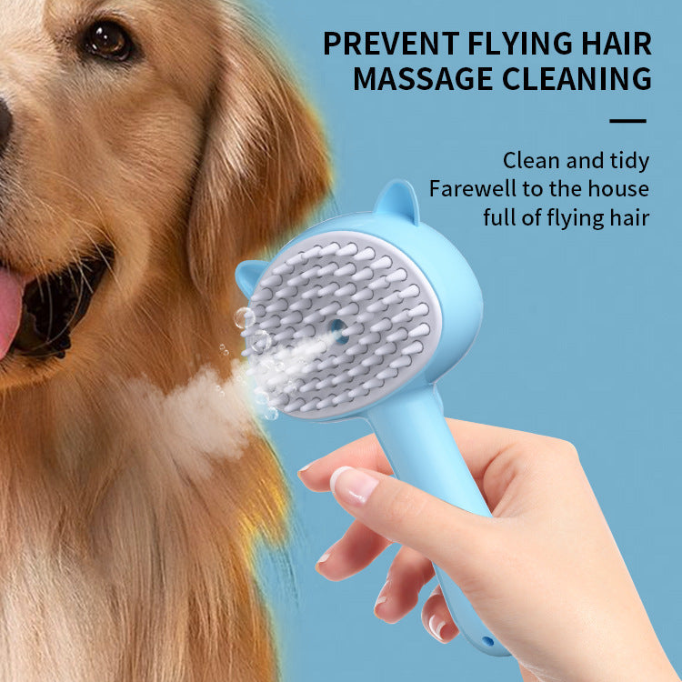 Steam Pet Grooming Brush - Rechargeable Self-Cleaning